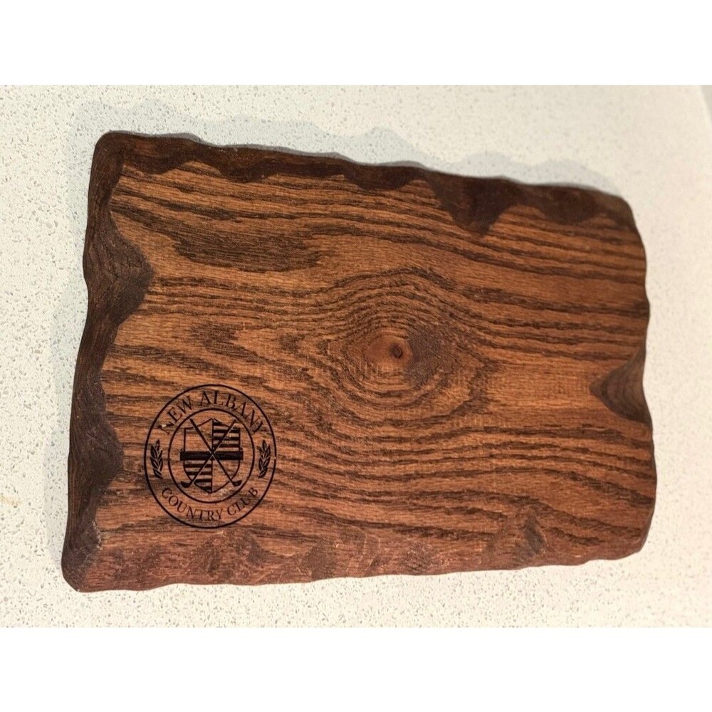 Handmade Oak Custom Engraved (cheese) Cutting Board New Albany Club Stamp